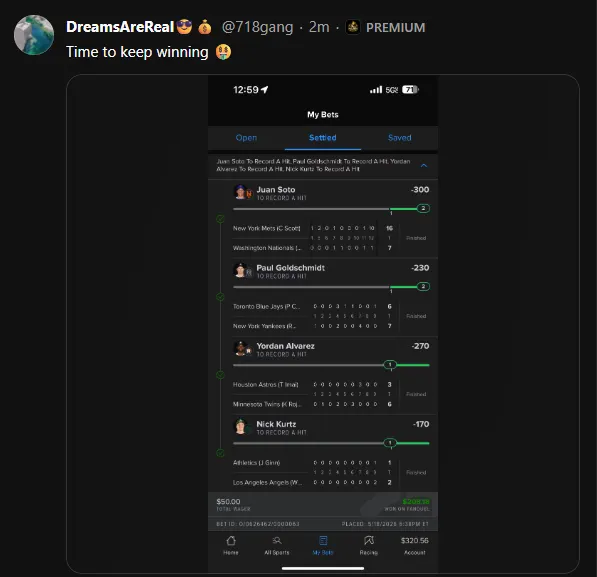 Winning slip