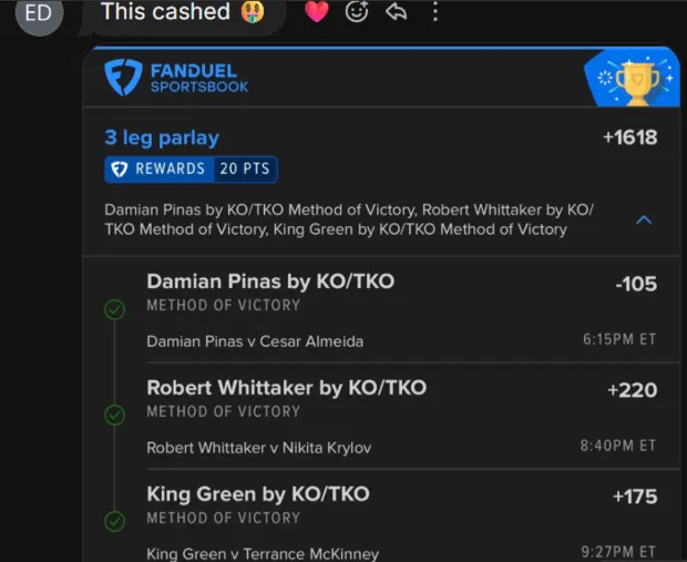 Winning slip