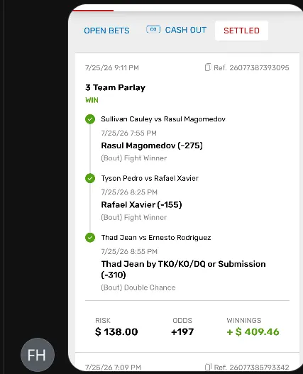 Winning slip