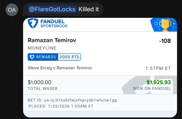 Winning slip