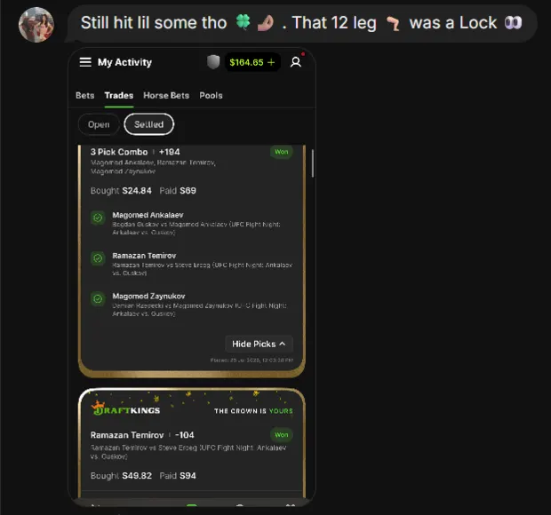 Winning slip