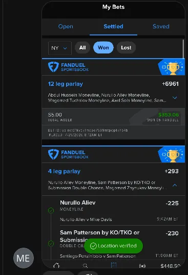 Winning slip