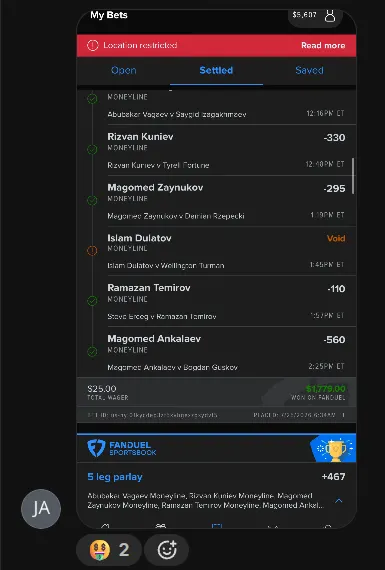 Winning slip