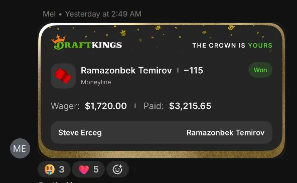 Winning slip
