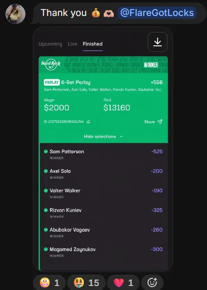 Winning slip
