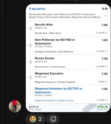 Winning slip
