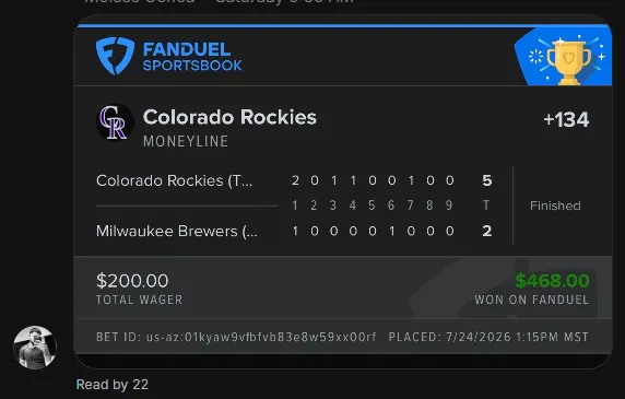 Winning slip