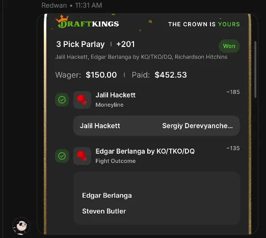 Winning slip